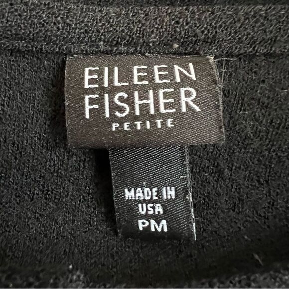 Eileen Fisher Long Cardigan Jacket Crepe Wool Size Medium Petite Made in USA - Picture 6 of 8